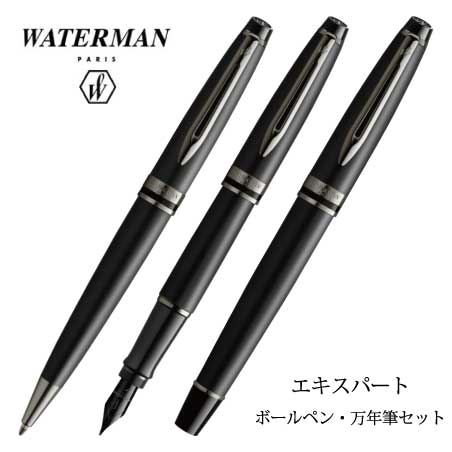 WATERMAN エキスパートメタリックブラックセット